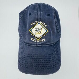 Milwaukee Brewers Drew Pearson Hat Navy Blue MLB Baseball National League Logo